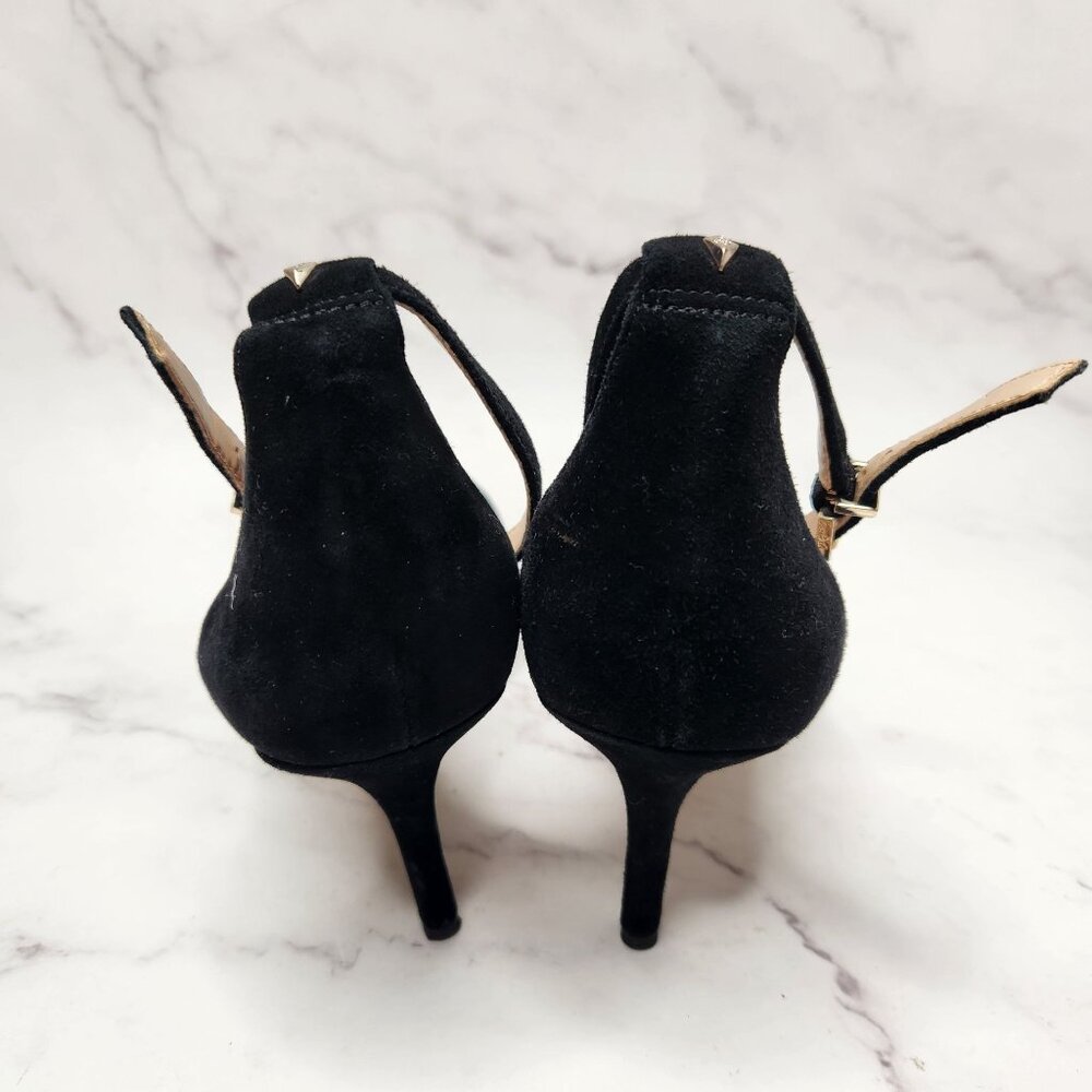 Sam Edelman Porchia Black Suede Stiletto Heels Ankle Strap Women's 7.5 - Picture 3 of 9